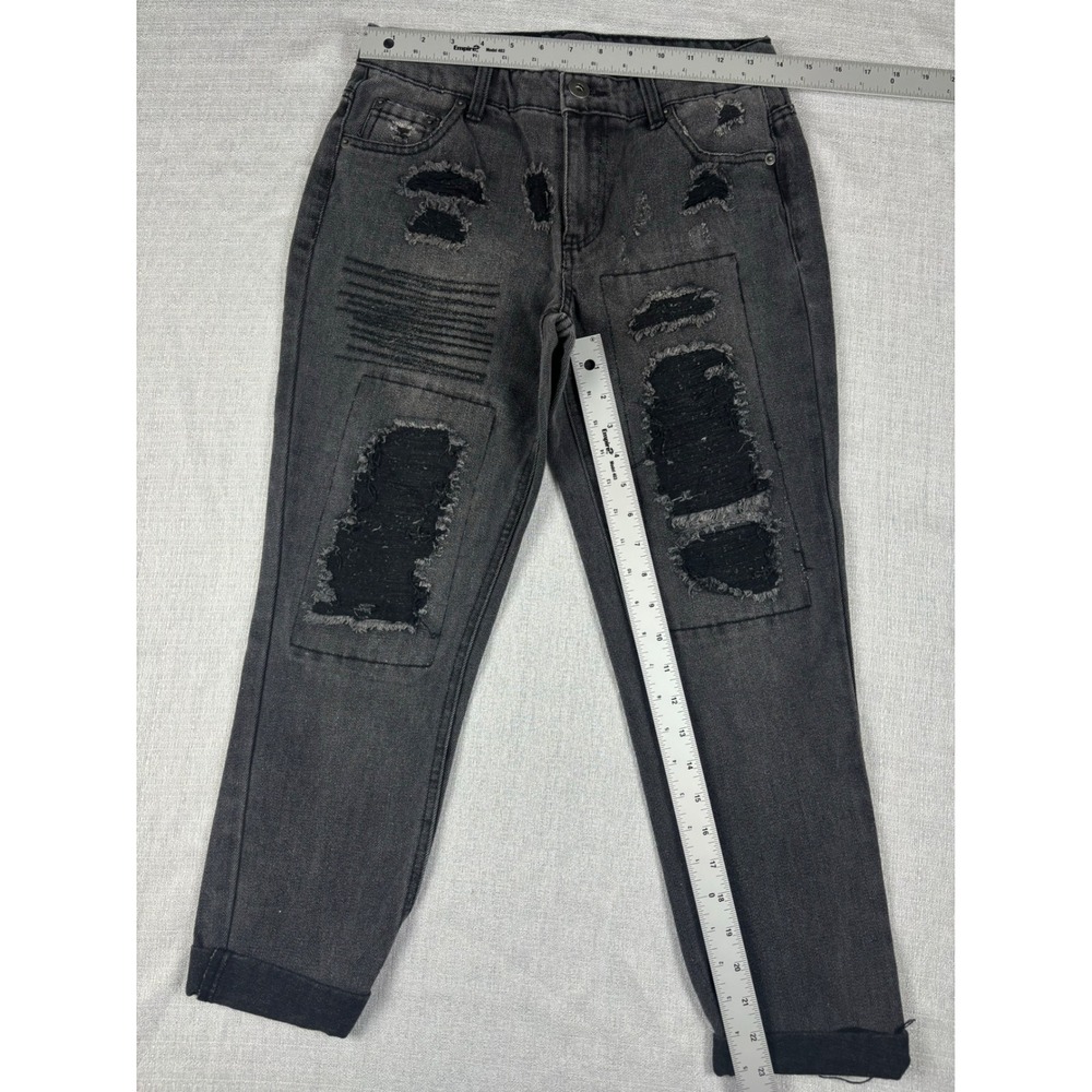 HWY Jeans Black Distressed Skinny Jeans Juniors Size‎ 3 - Picture 3 of 4